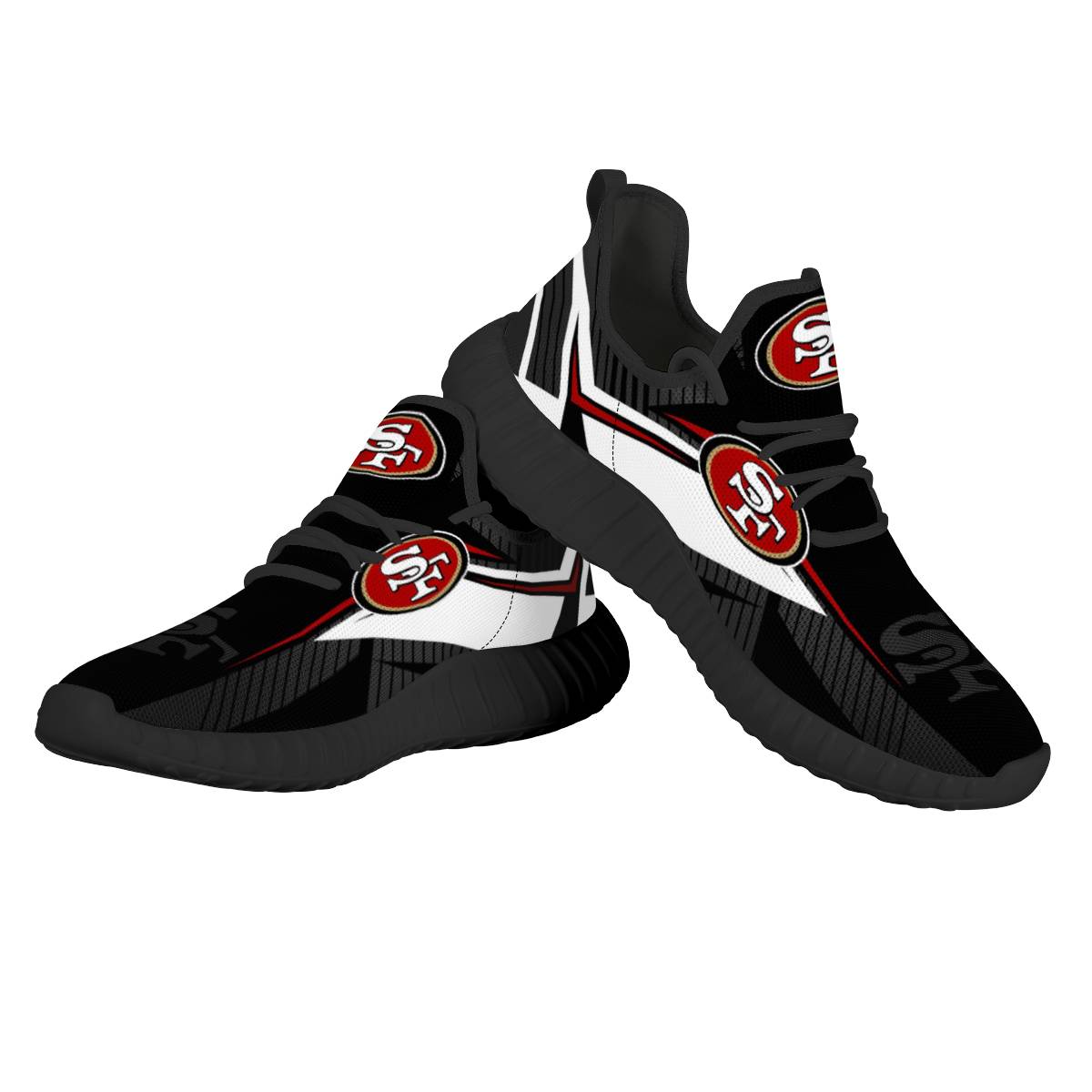 Women's San Francisco 49ers Mesh Knit Sneakers/Shoes 009